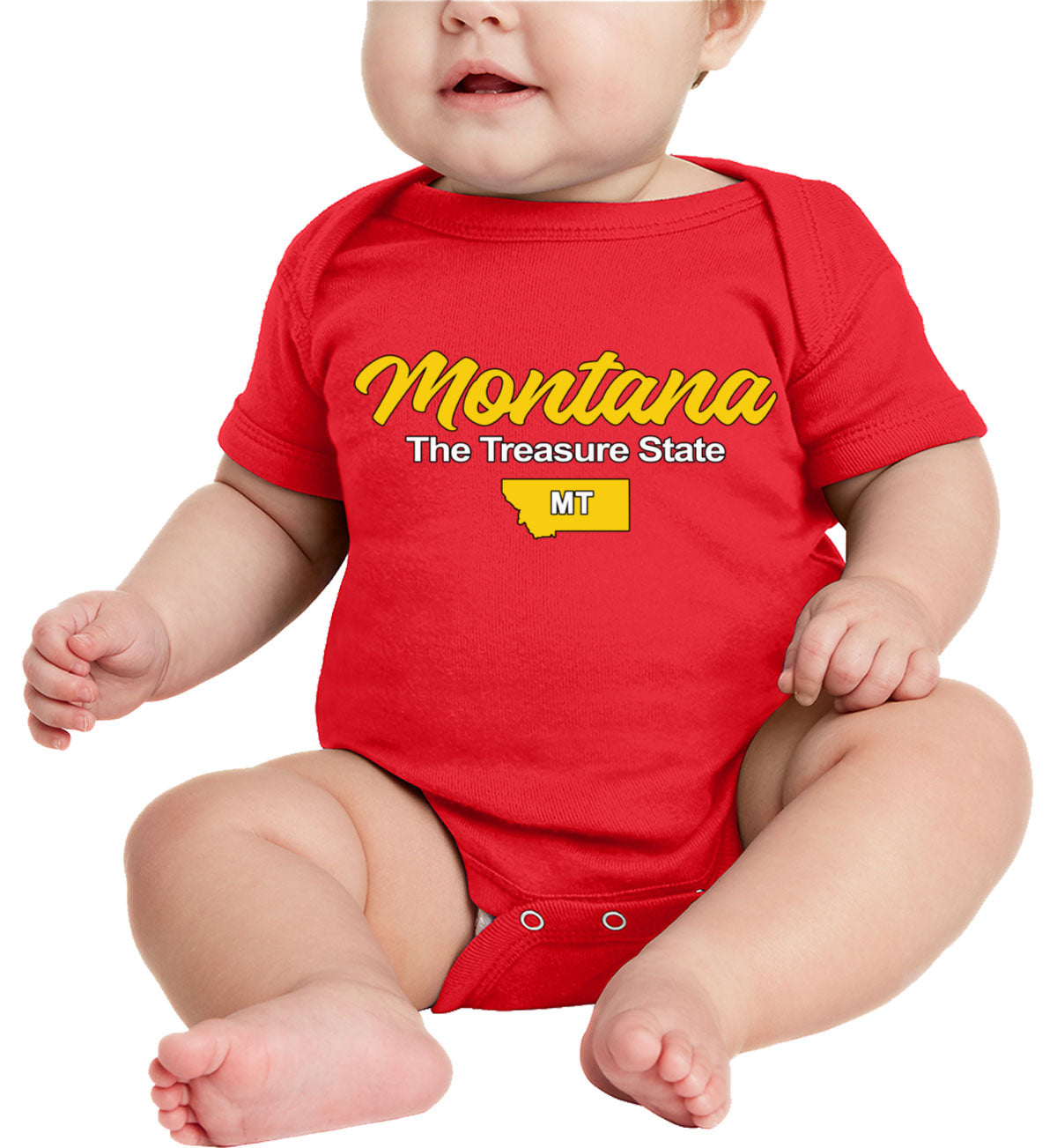 Montana The Treasure State Baby Onesie
