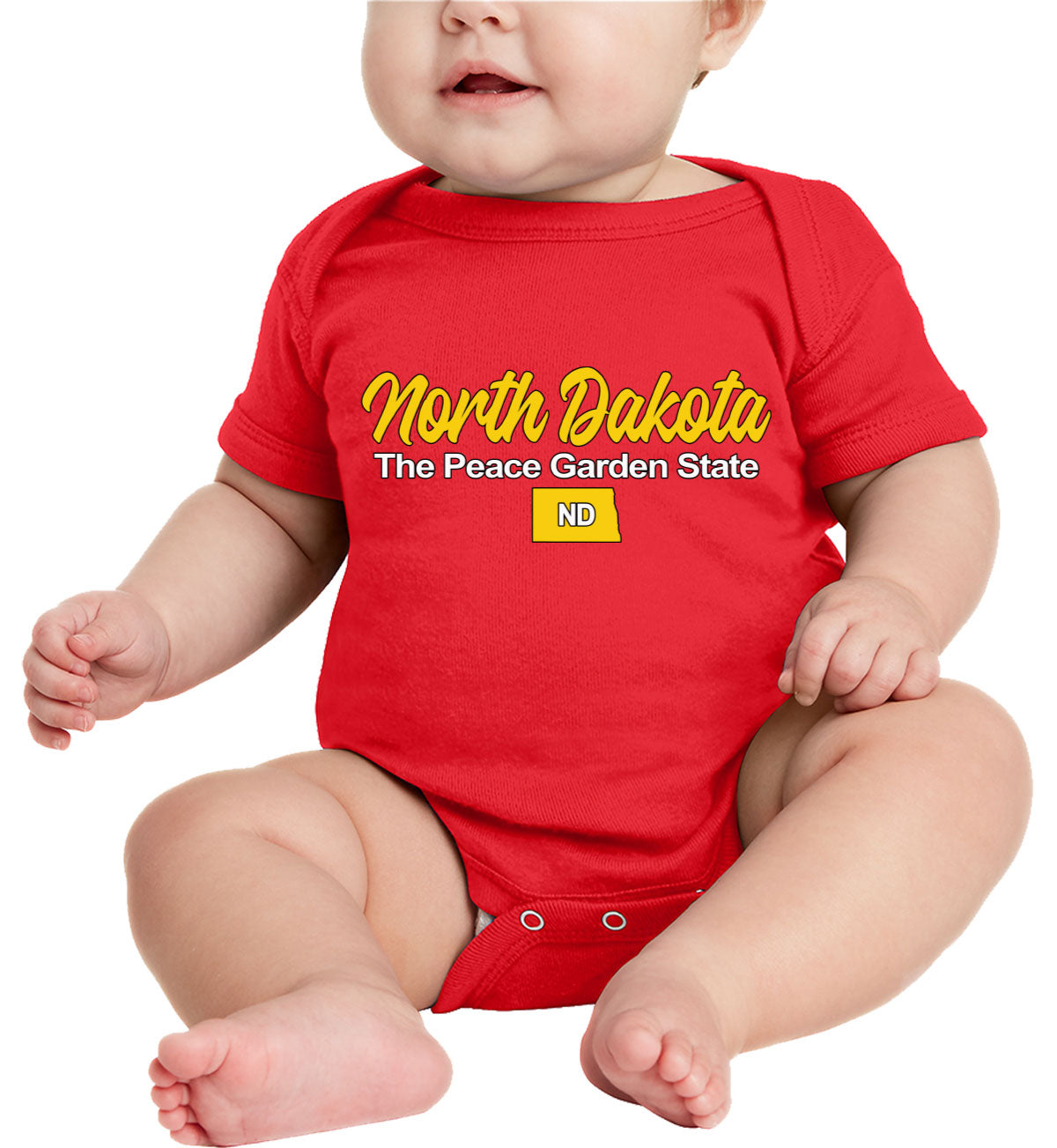 North Dakota The Peace Garden State Baby Onesie