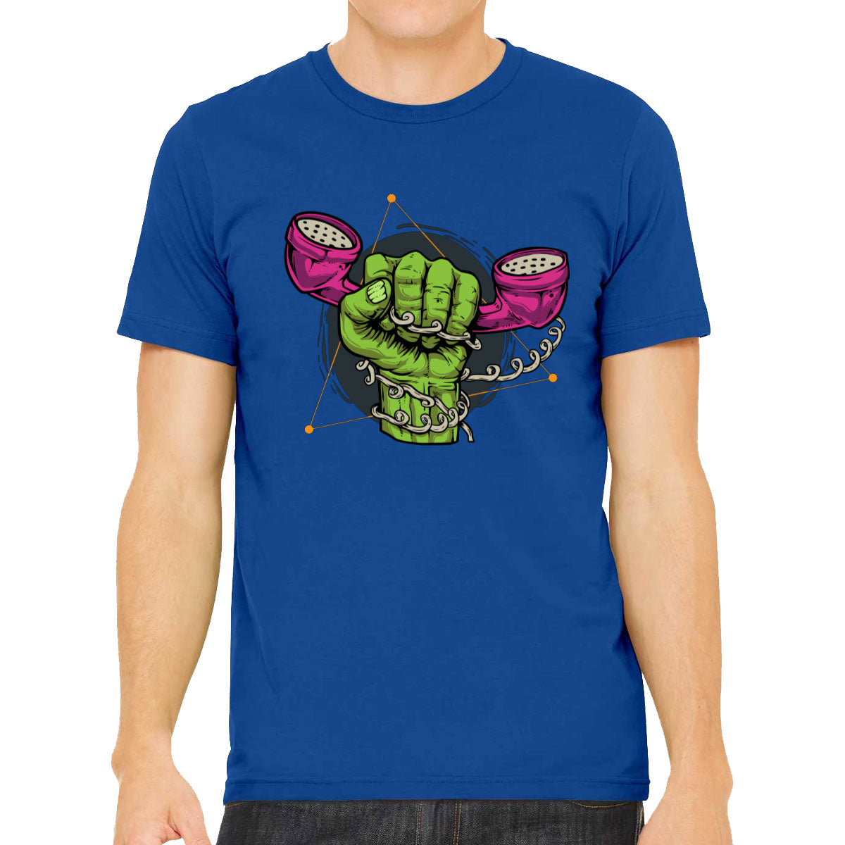 Zombie Hand Holding The Phone Men's T-shirt