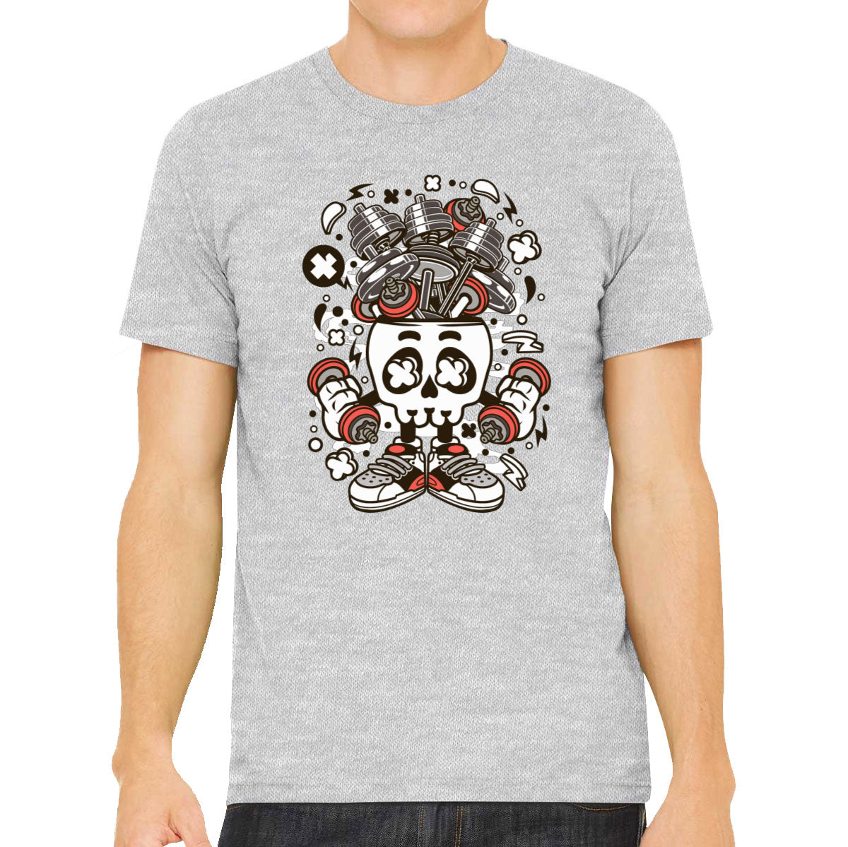 Barbell Skull Head Men's T-shirt