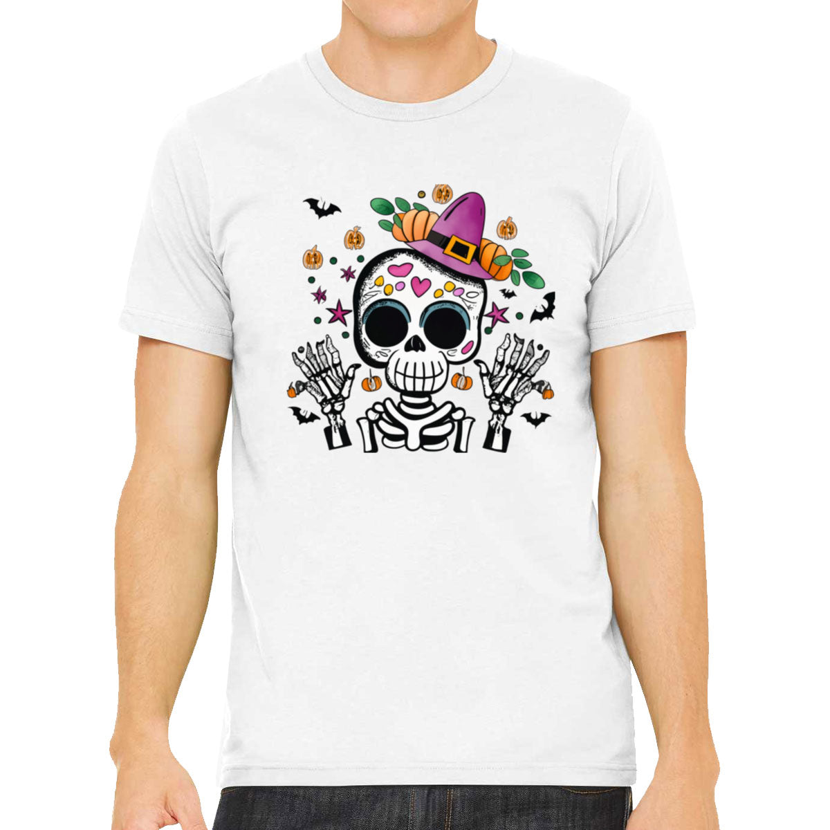 Cute Skeleton Halloween Men's T-shirt