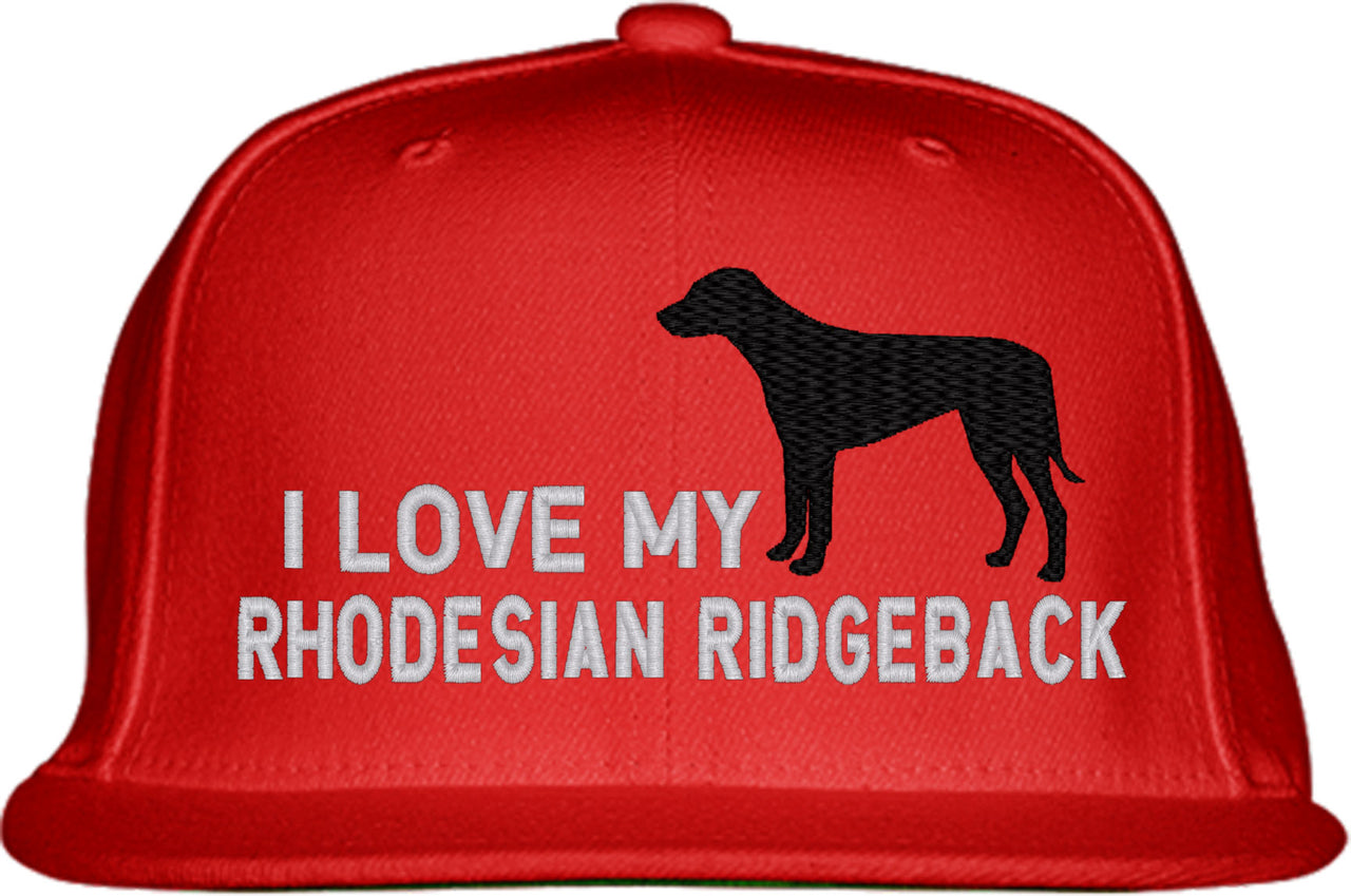 I Love My Rhodesian Ridgeback Dog Snapback Hat
