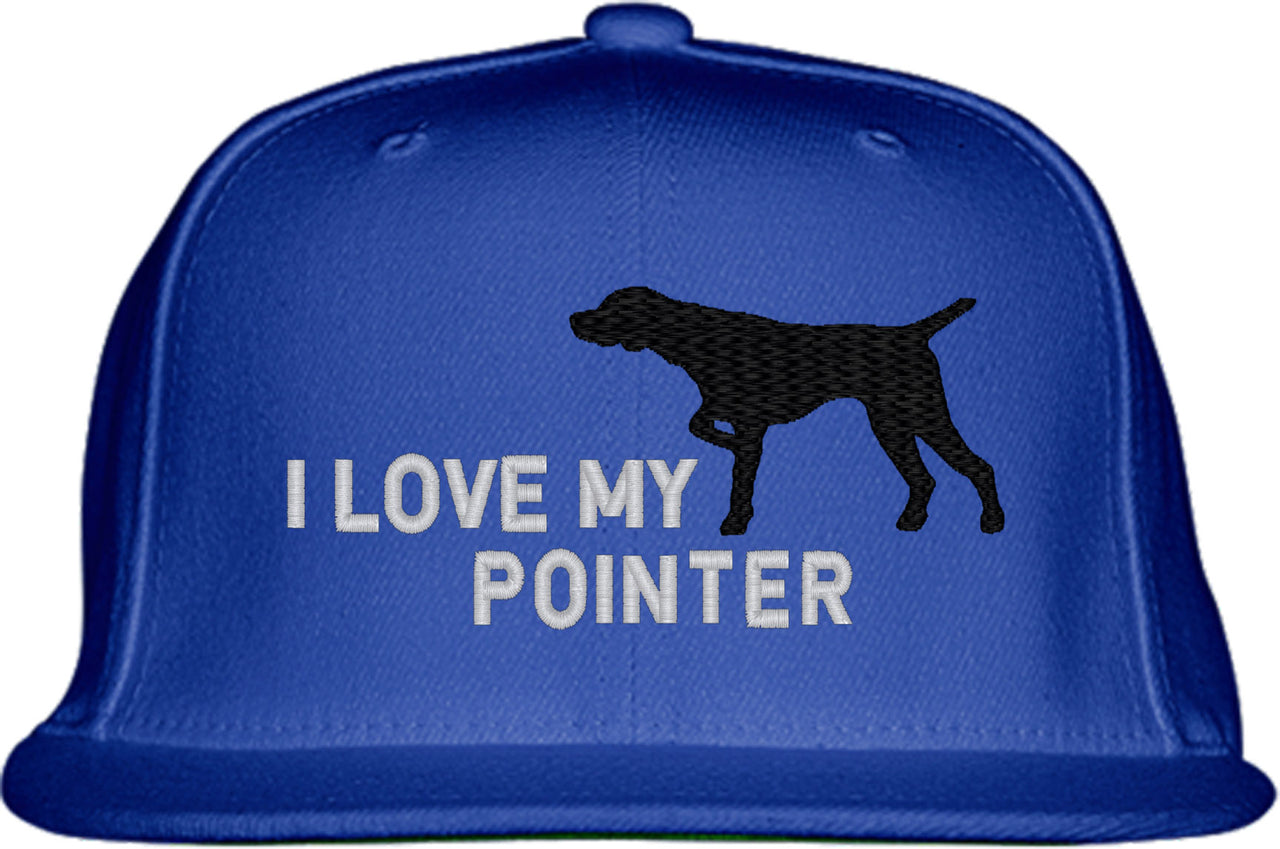 I Love My Pointer Dog Snapback Hat