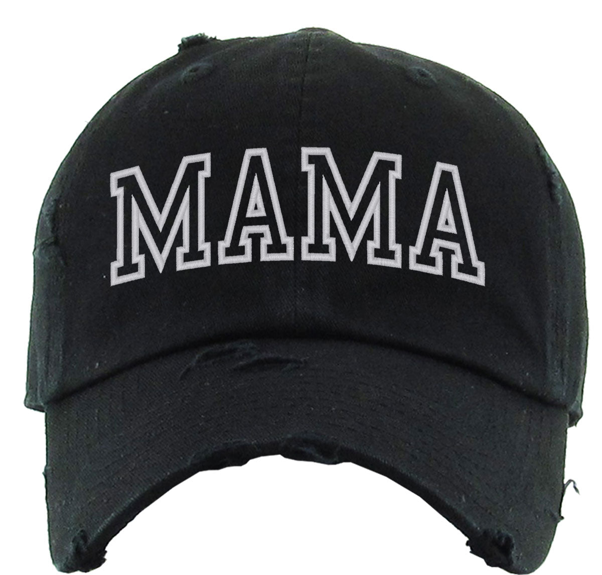 Mama Outline Text Vintage Baseball Cap