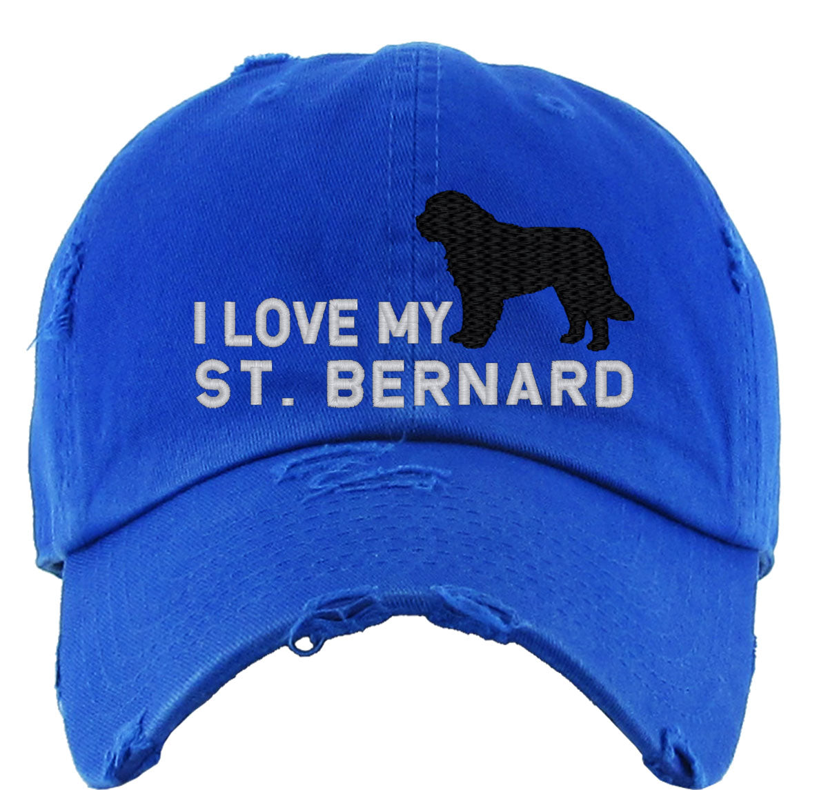 I Love My St Bernard Dog Vintage Baseball Cap