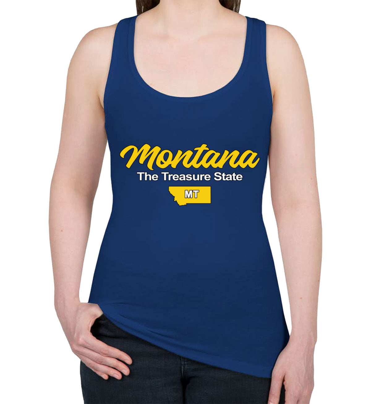 Montana The Treasure State Women's Racerback Tank Top