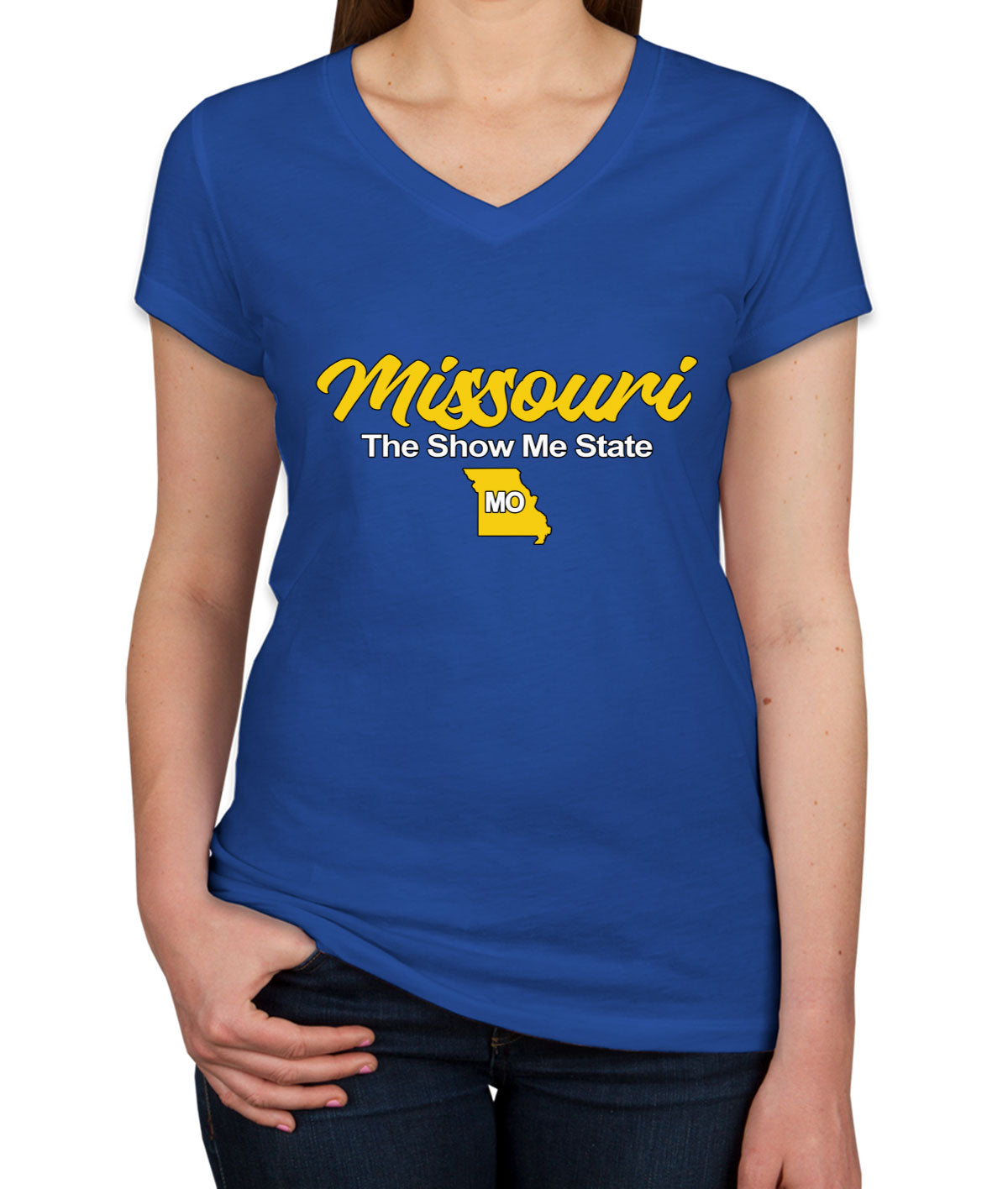 Missouri The Show Me State Women's V Neck T-shirt
