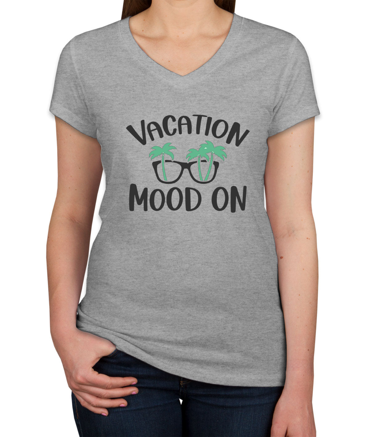 Vacation Mood On Women's V Neck T-shirt