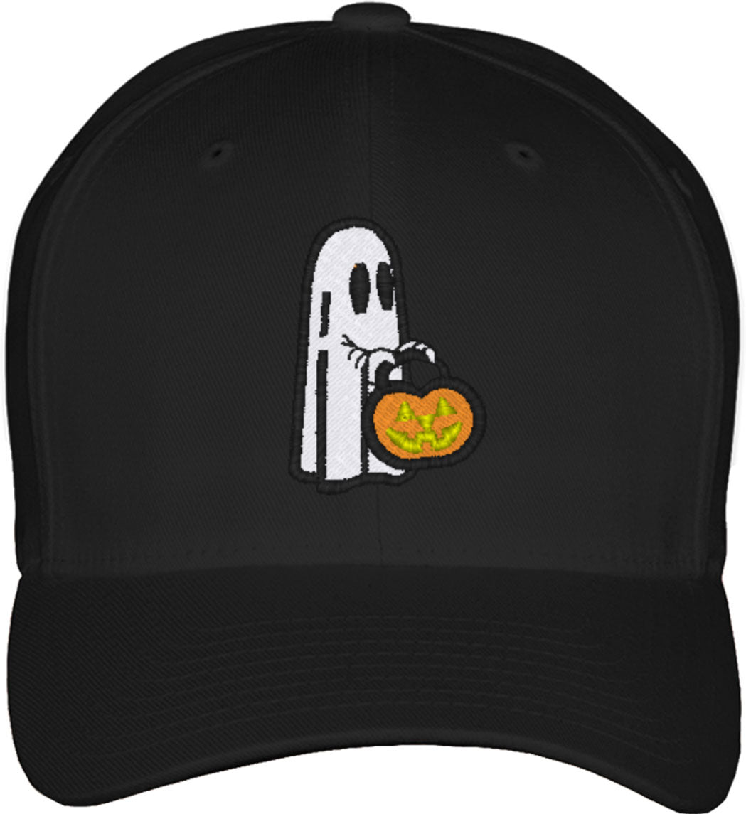 Cute Spooky Ghost Fitted Baseball Cap