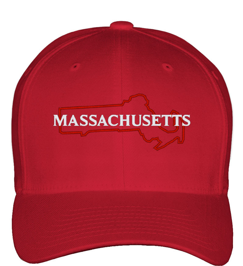 Massachusetts Fitted Baseball Cap