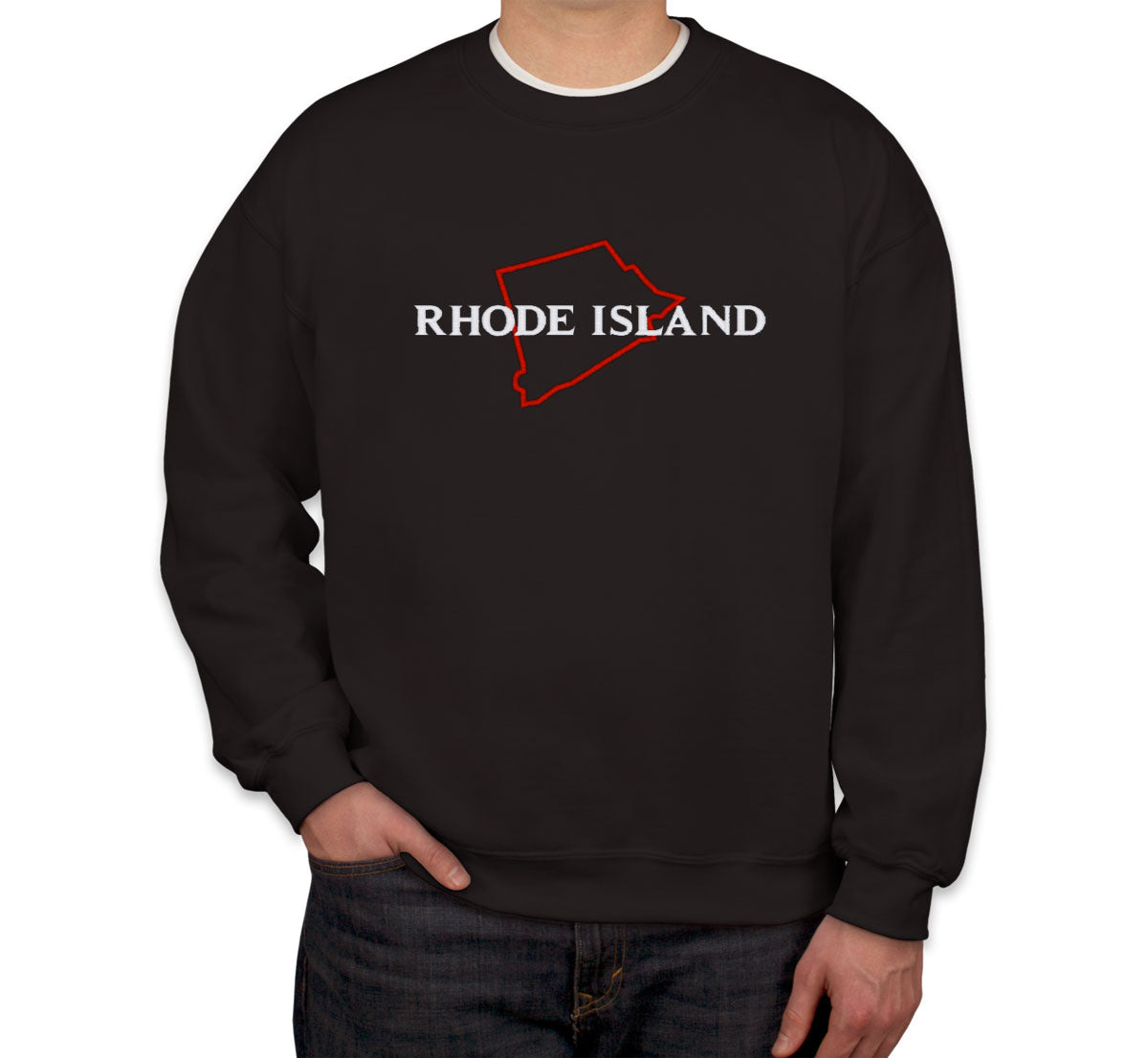 Rhode Island Embroidered Unisex Sweatshirt