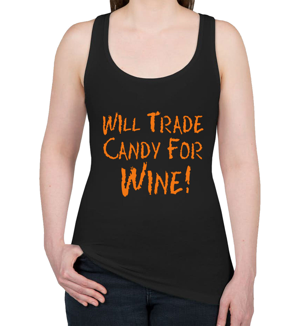 Will Trade Candy For Wine Women's Racerback Tank Top