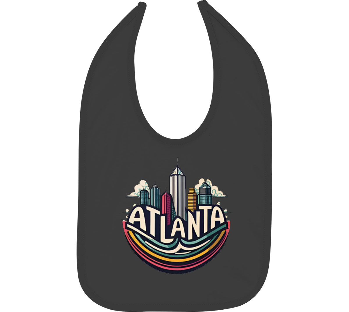 Atlanta Georgia Skyline Baby Bib