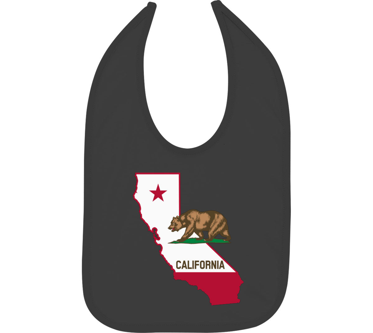 California State Flag Bear Baby Bib