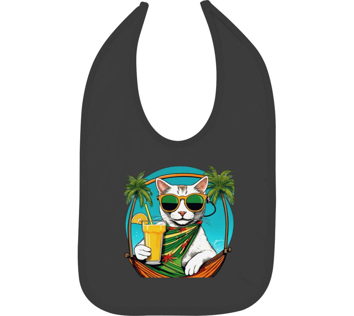 Cool Cat With Sunglasses Baby Bib