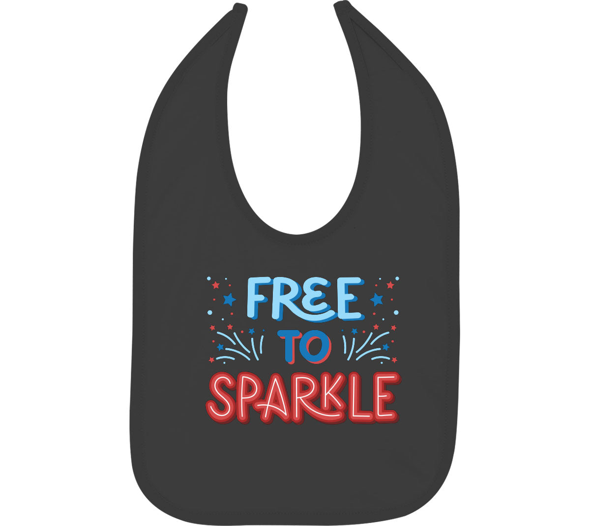 Free To Sparkle Patriotic Baby Bib