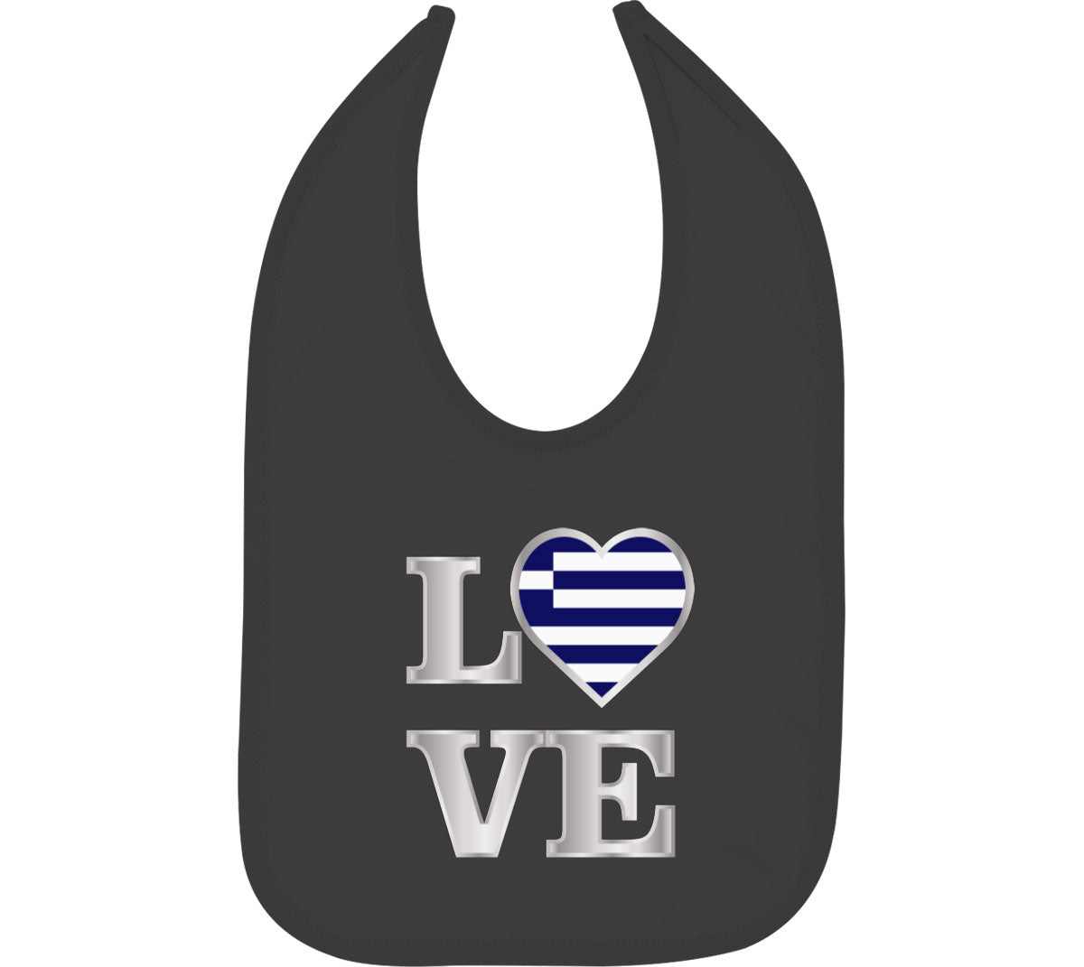 Greece Love Baby Bib