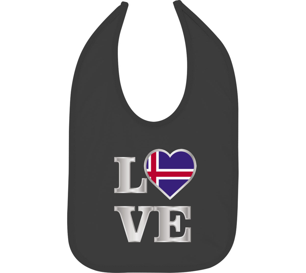 Iceland Love Baby Bib