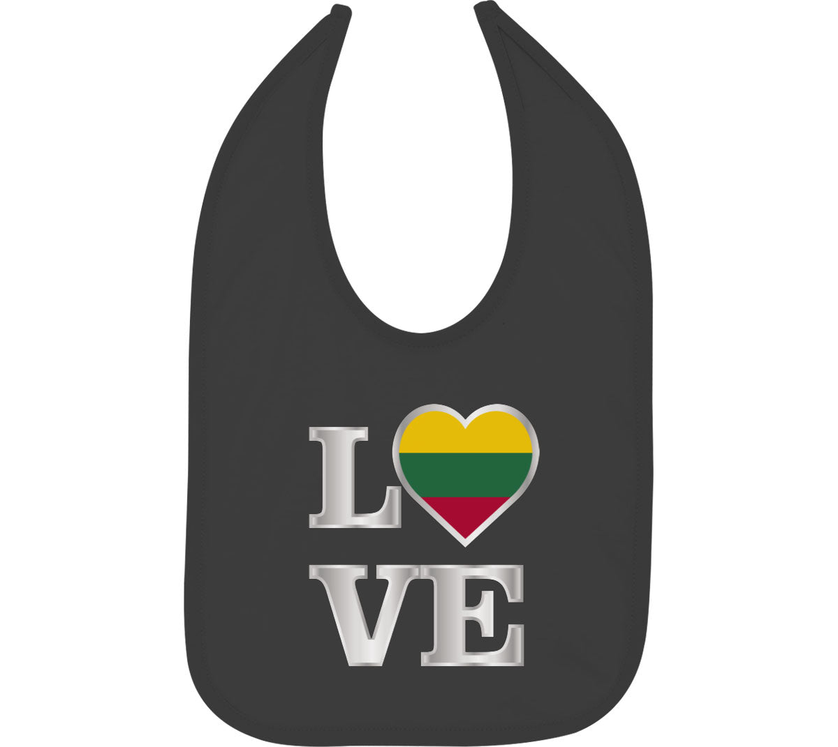 Lithuania Love Baby Bib