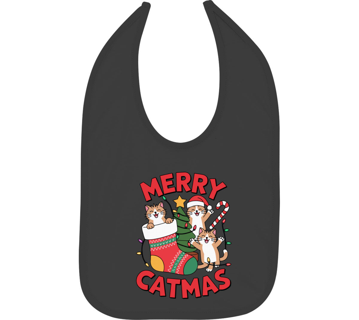 Merry Catmas Baby Bib