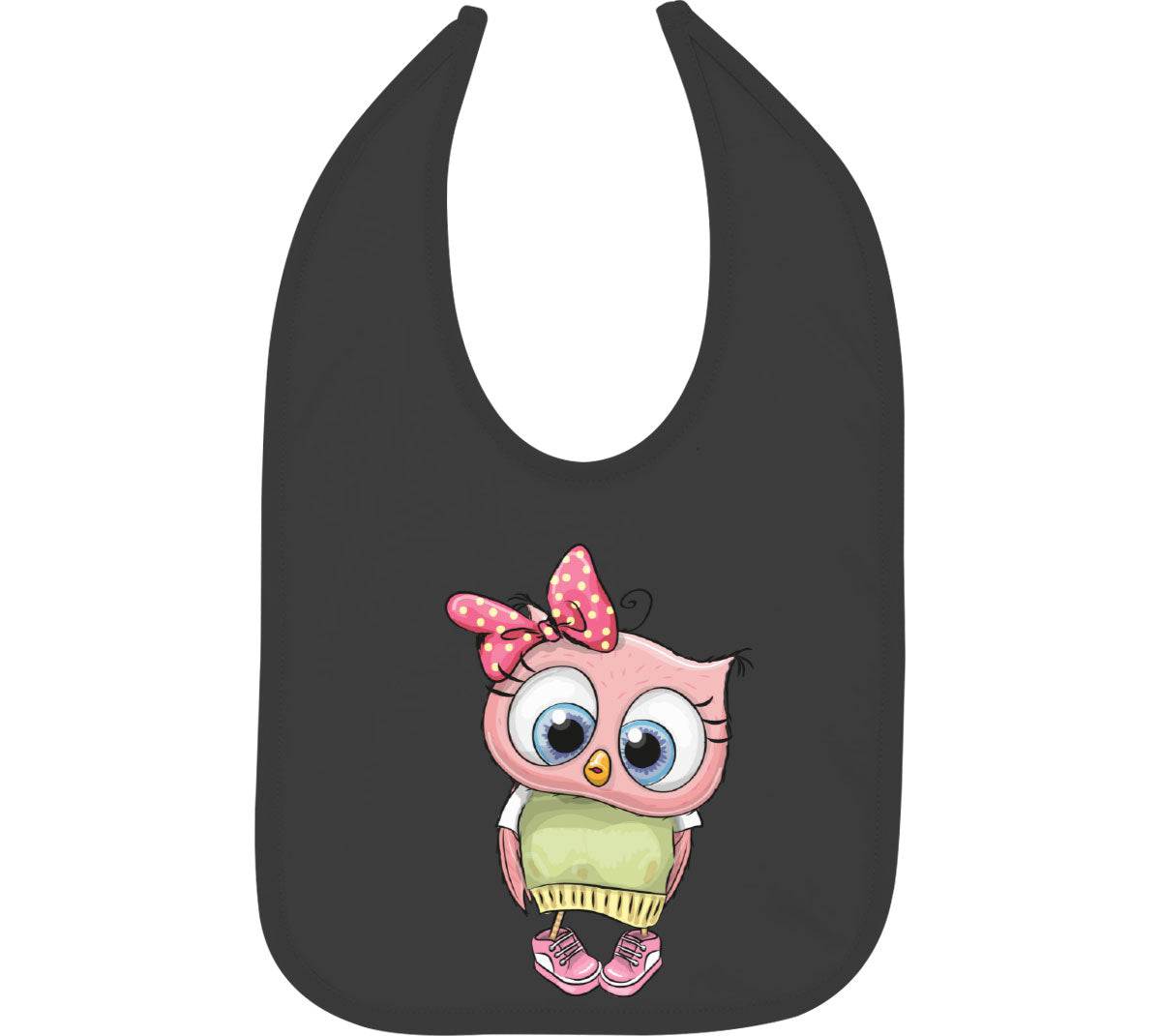 Cute Owl Cartoon Baby Bib