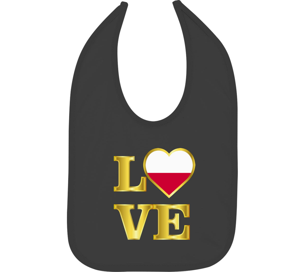 Poland Love Baby Bib