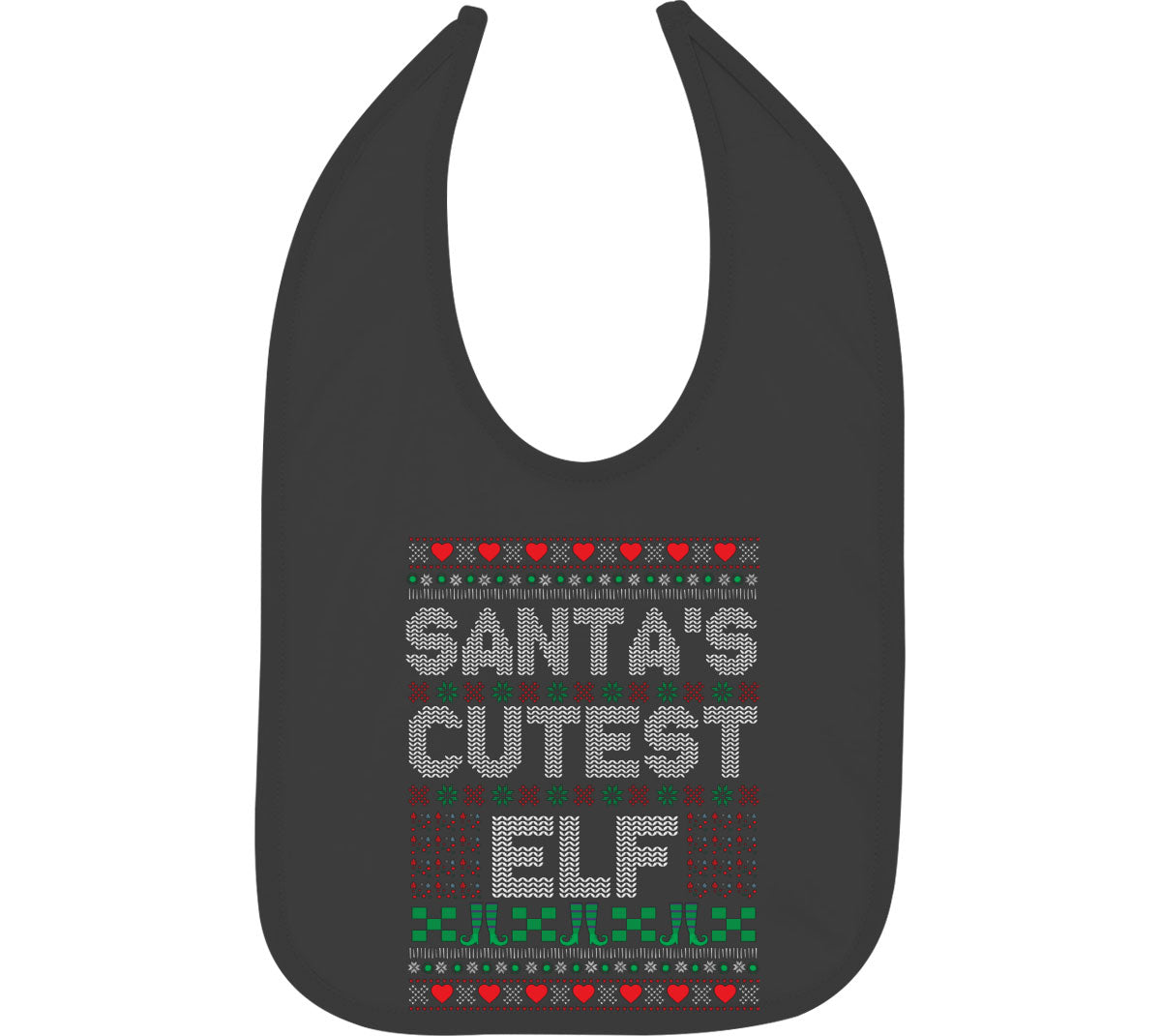 Santa's Cutest Elf Baby Bib