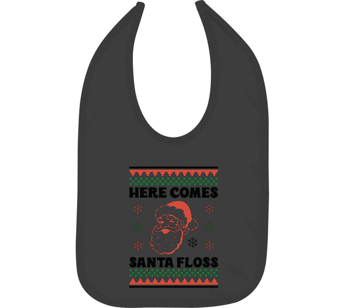 Here Comes Santa Floss Baby Bib