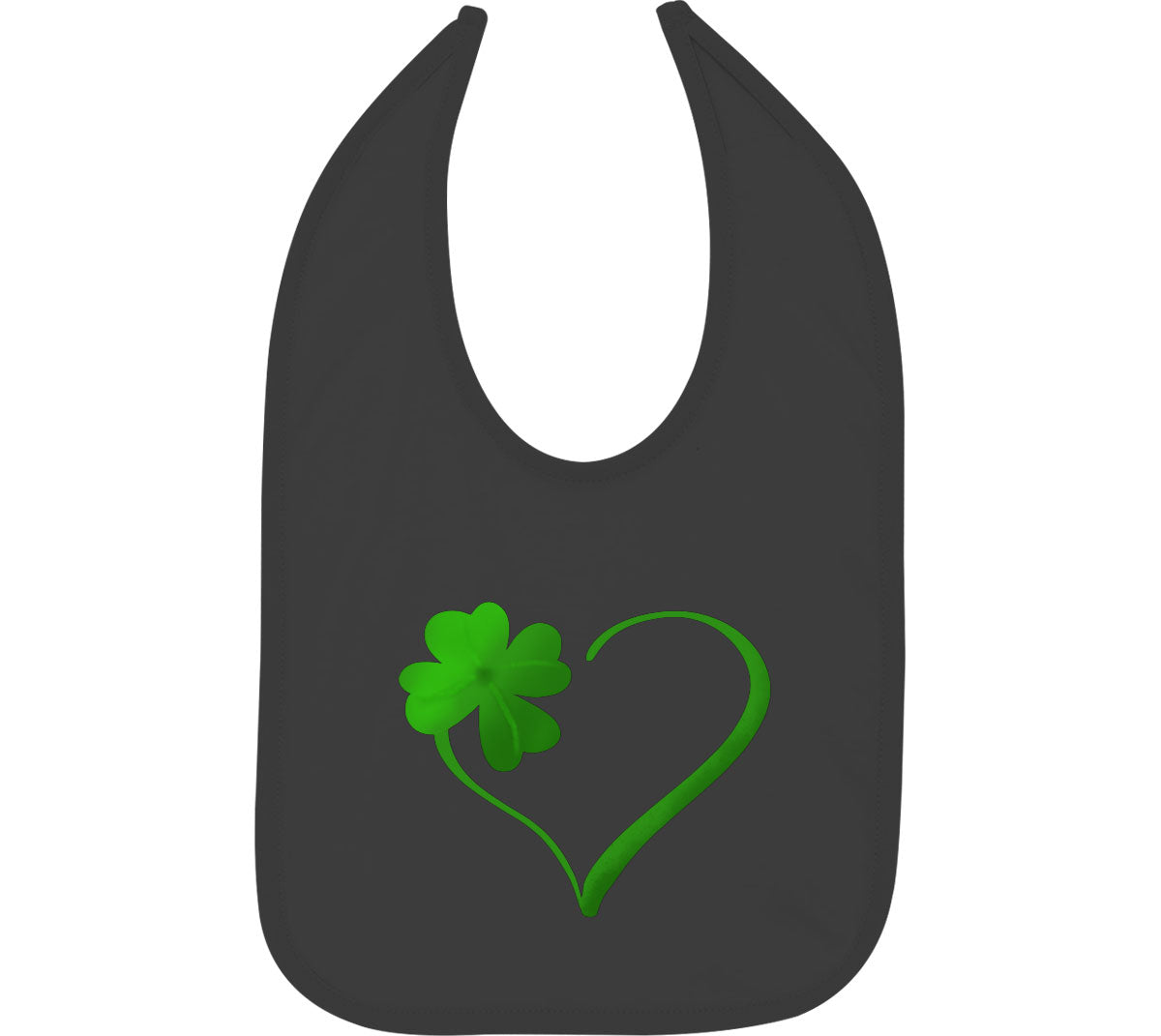 Shamrock Heart St. Patrick's Day Baby Bib