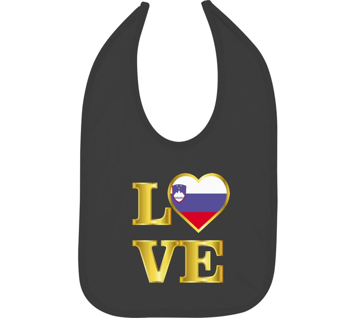 Slovenia Love Baby Bib
