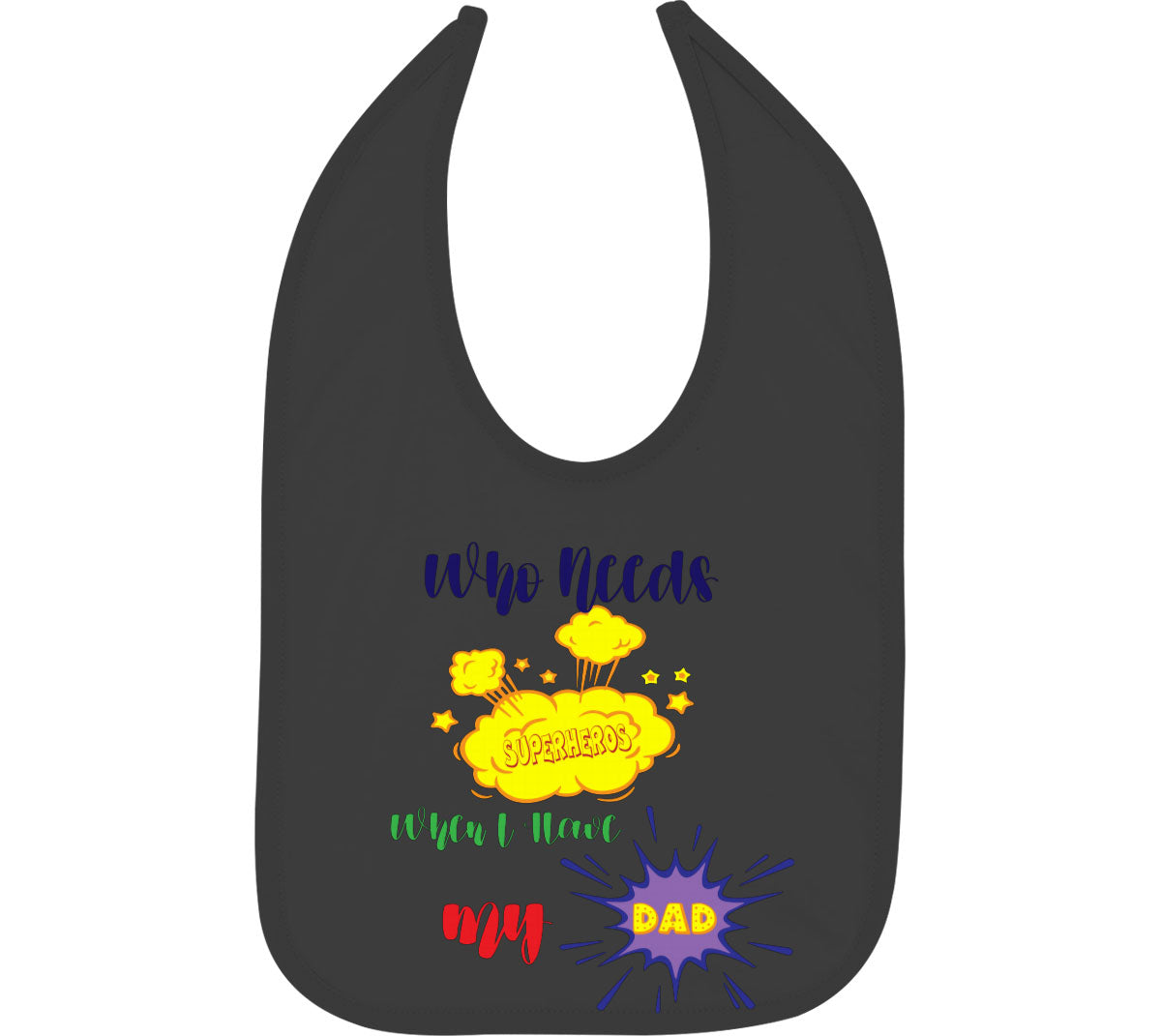 Superhero Dad Father's Day Baby Bib