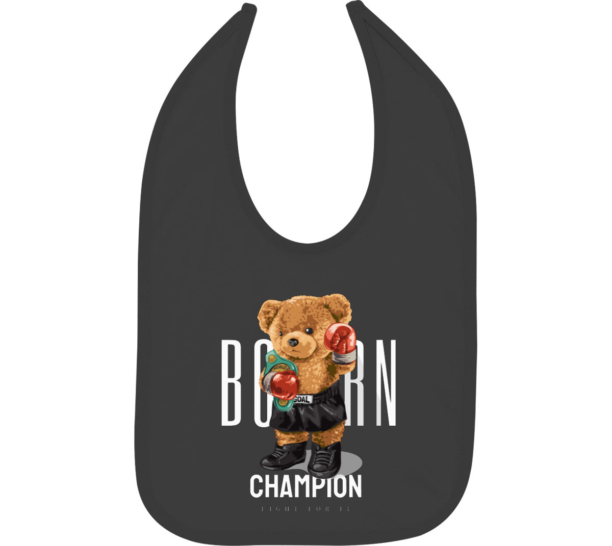 Teddy Bear Champion Boxer Baby Bib