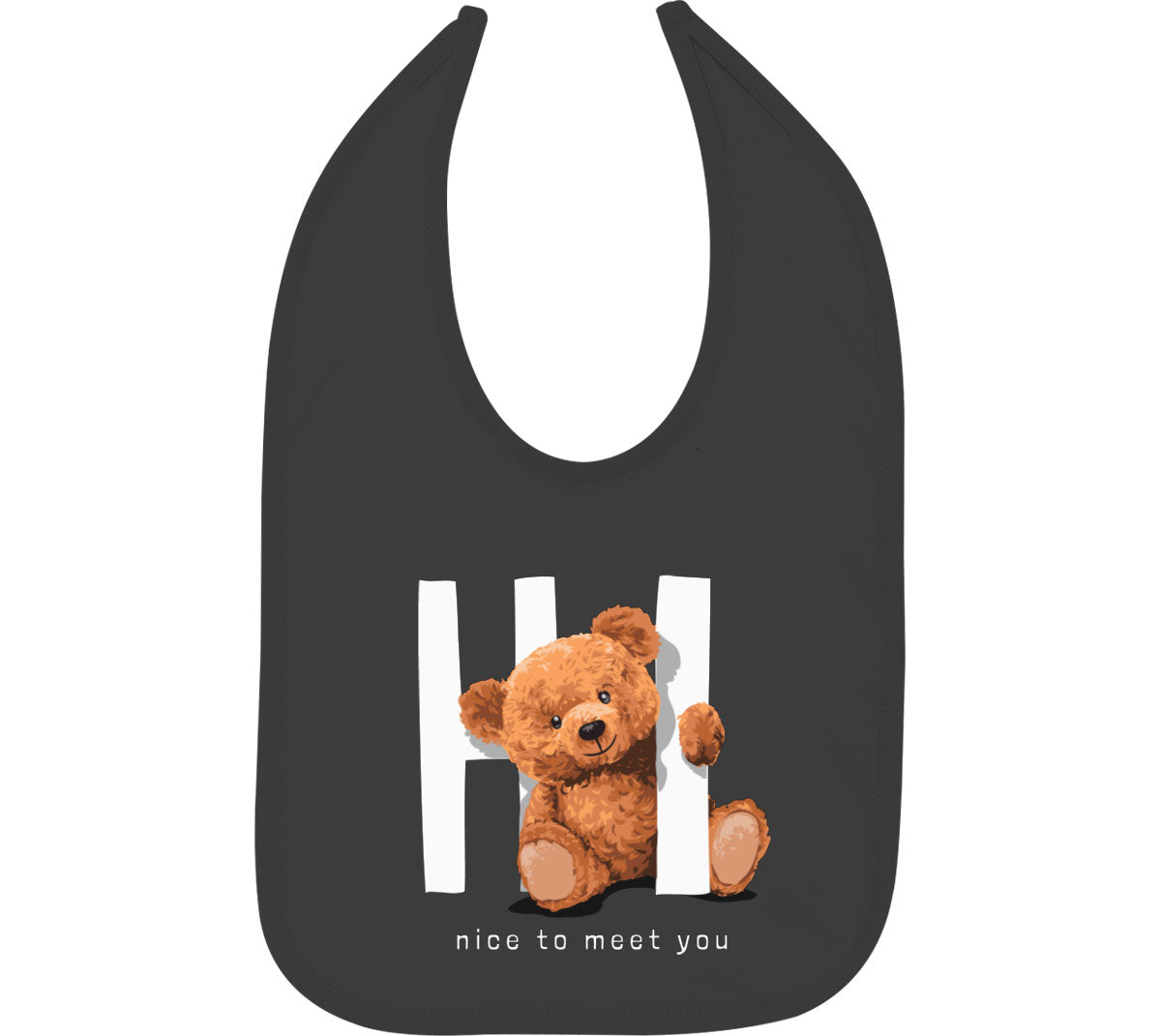 Teddy Bear Hi Baby Bib