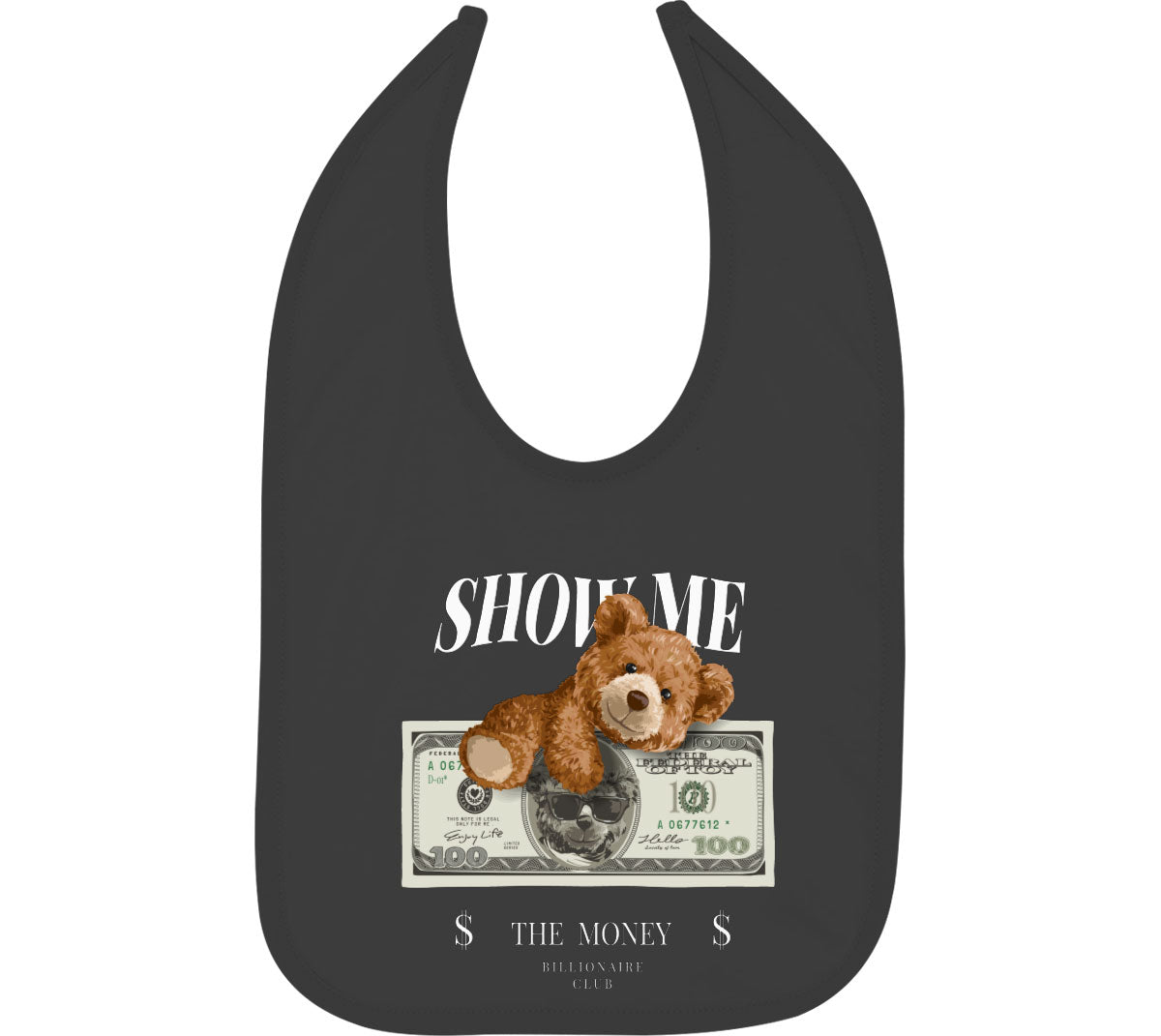 Teddy Bear Money Baby Bib