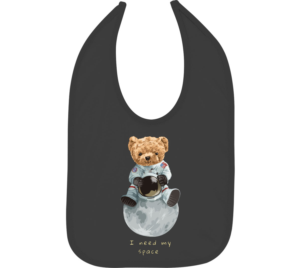 Teddy Bear Astronaut Baby Bib