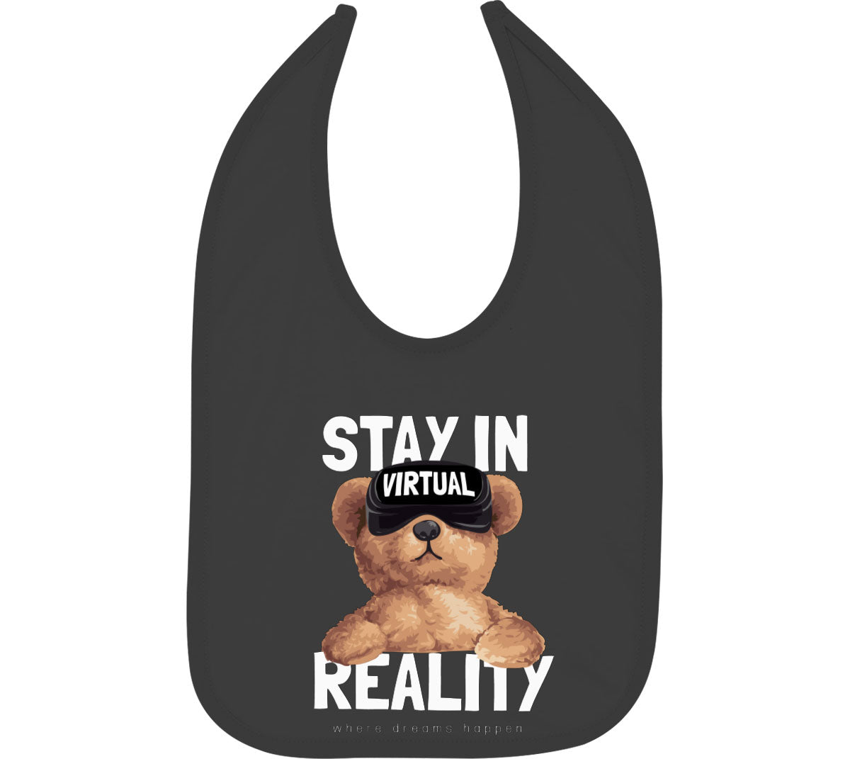 Teddy Bear Stay In VR Baby Bib