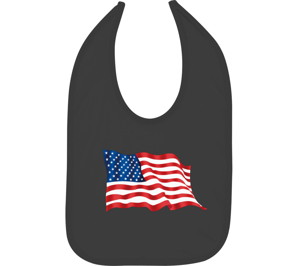 Waving American Flag Patriotic Baby Bib