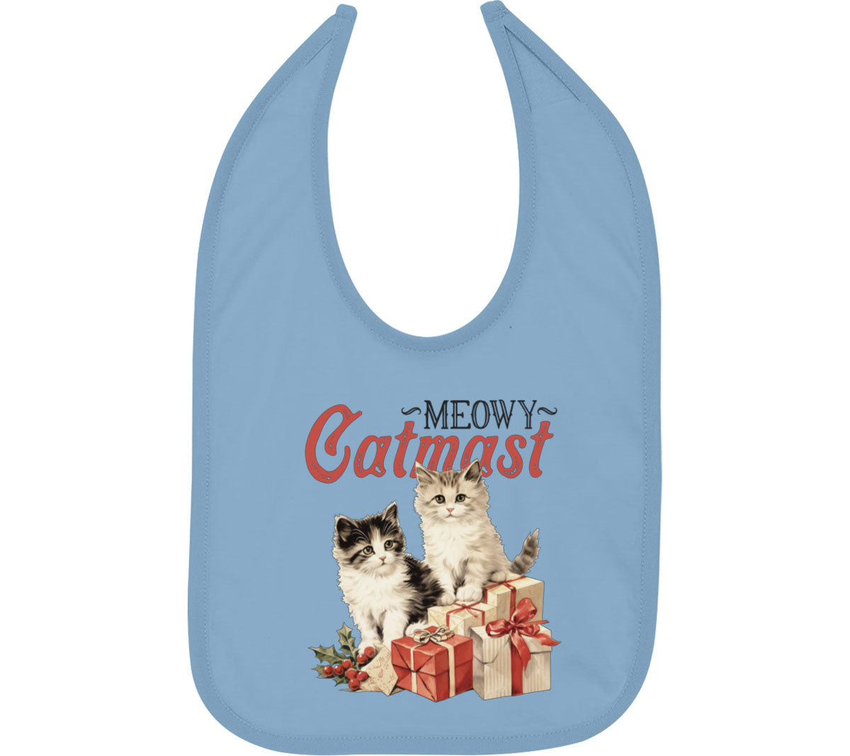 Meowy Catmast Christmas Baby Bib