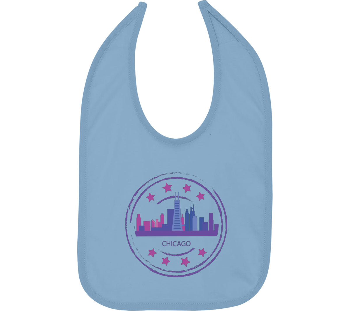 Chicago Stamp Baby Bib