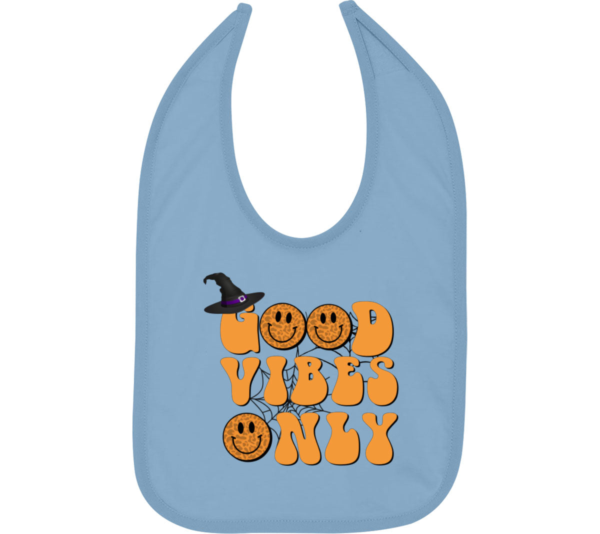 Good Vibes Only Halloween Baby Bib