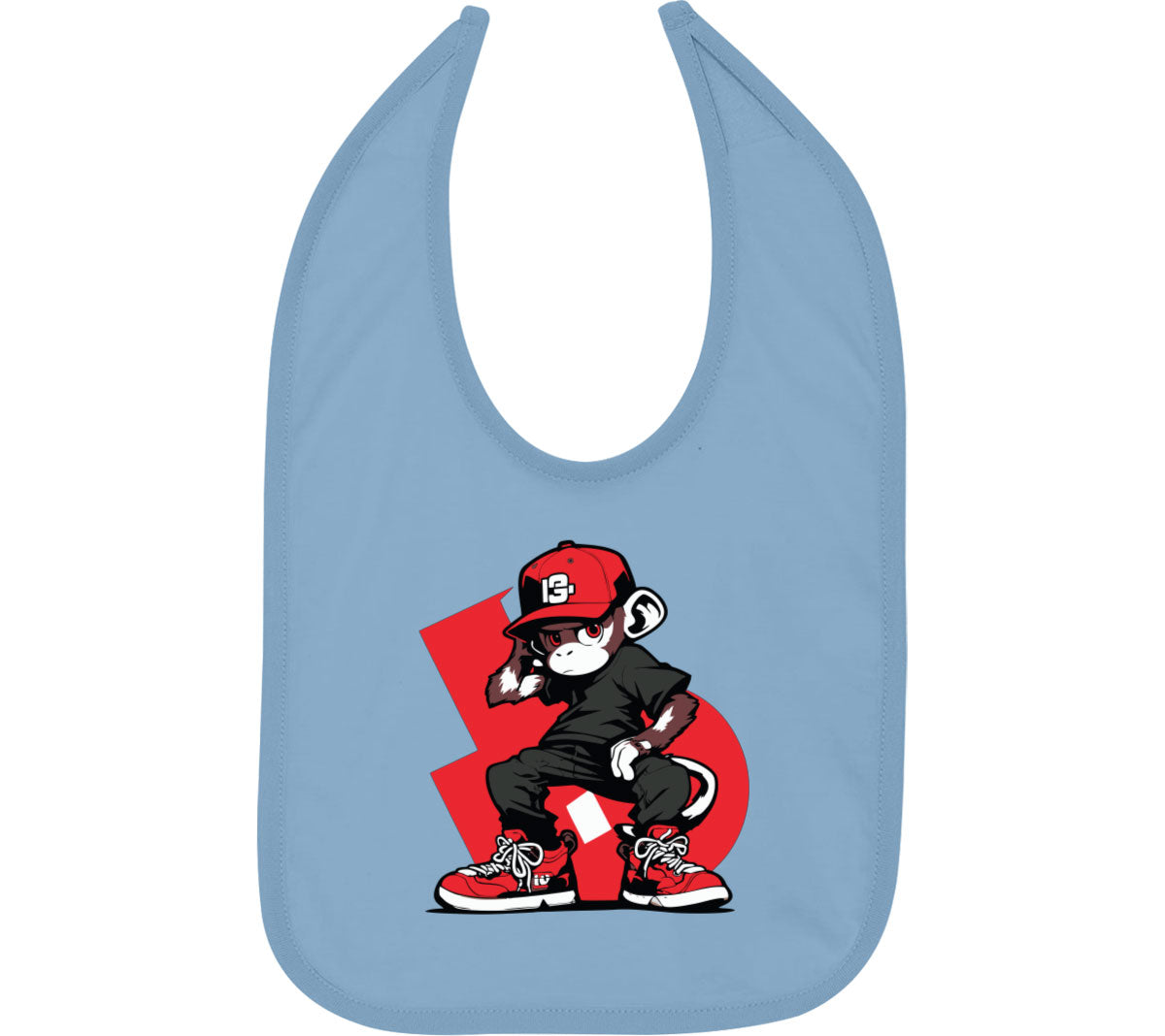 Hip Hop Monkey Baby Bib