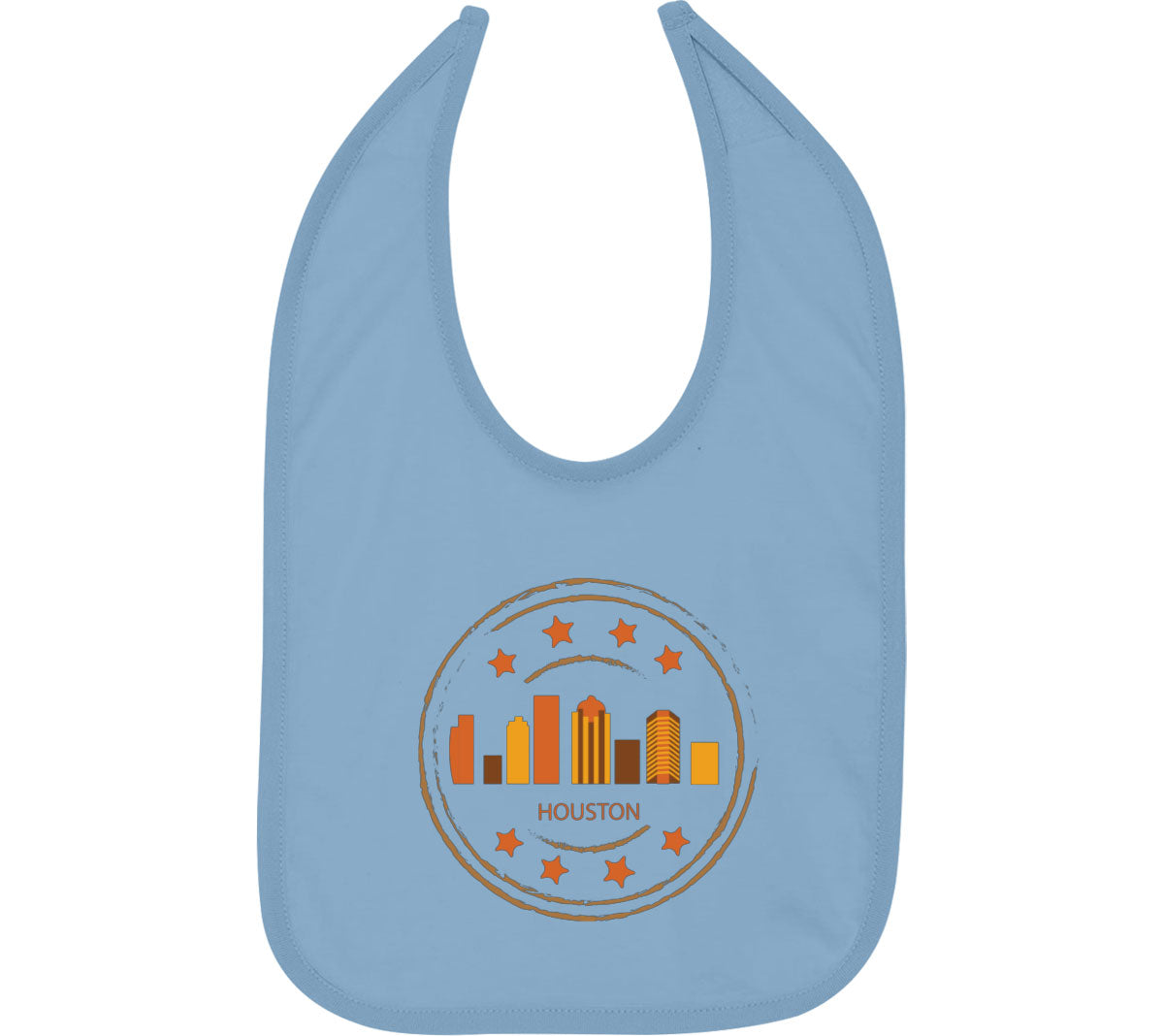 Houston Stamp Baby Bib