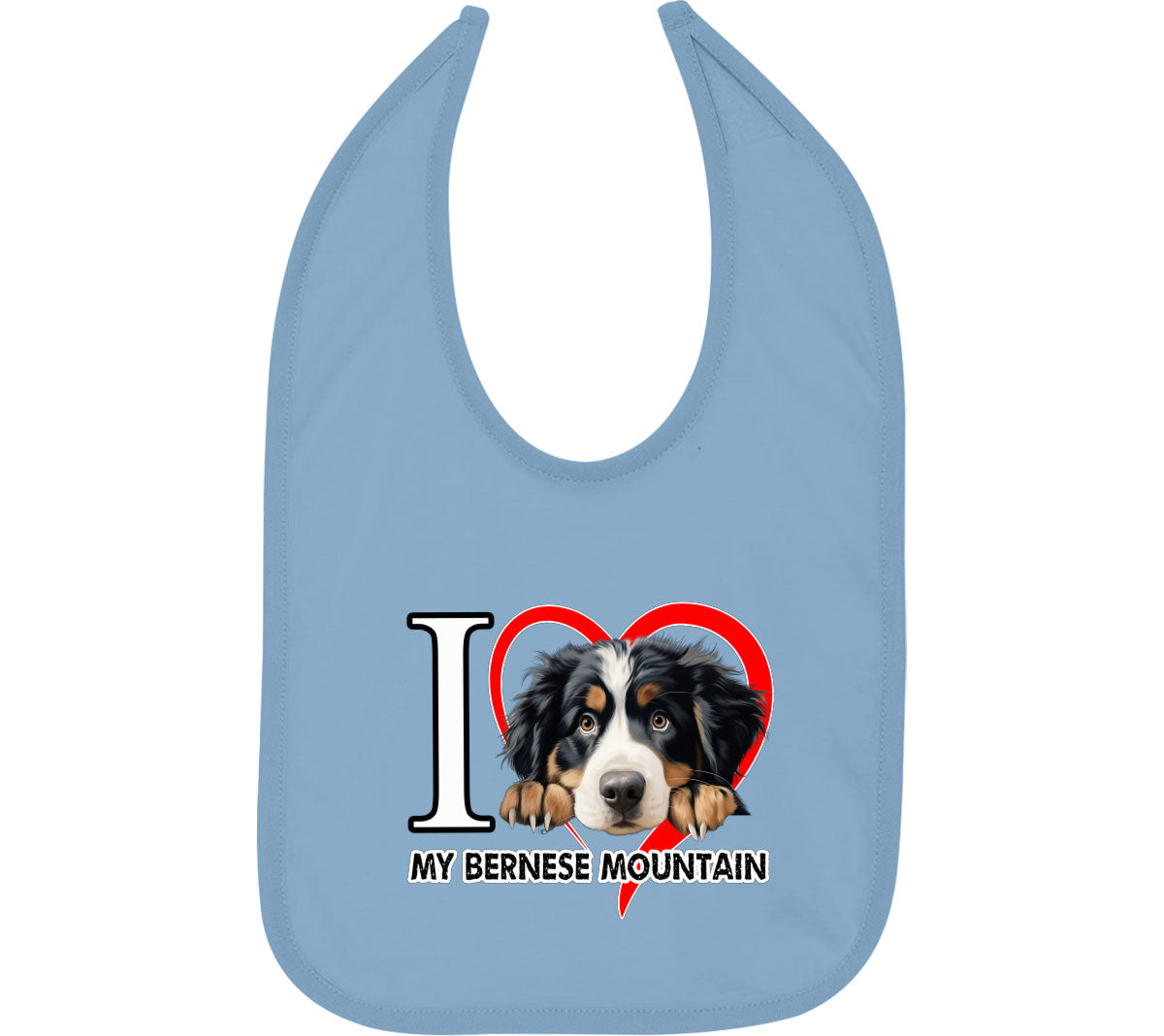 I Love My Bernese Mountain Dog Baby Bib