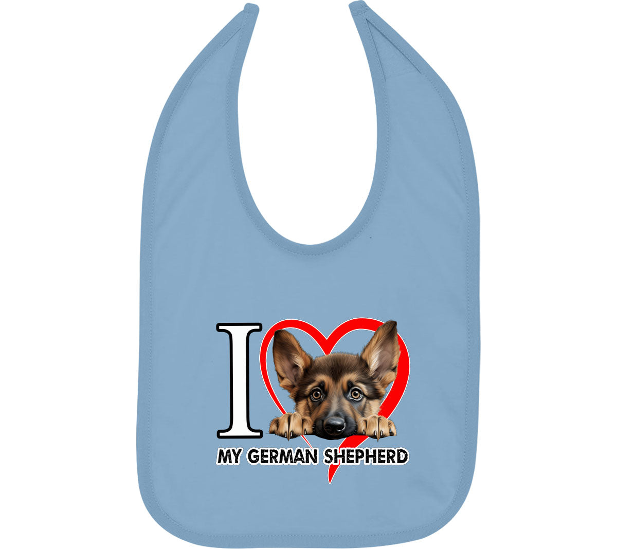 I Love My German Shepherd Dog Baby Bib