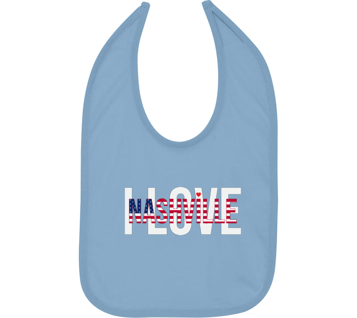 I Love Nashville Baby Bib