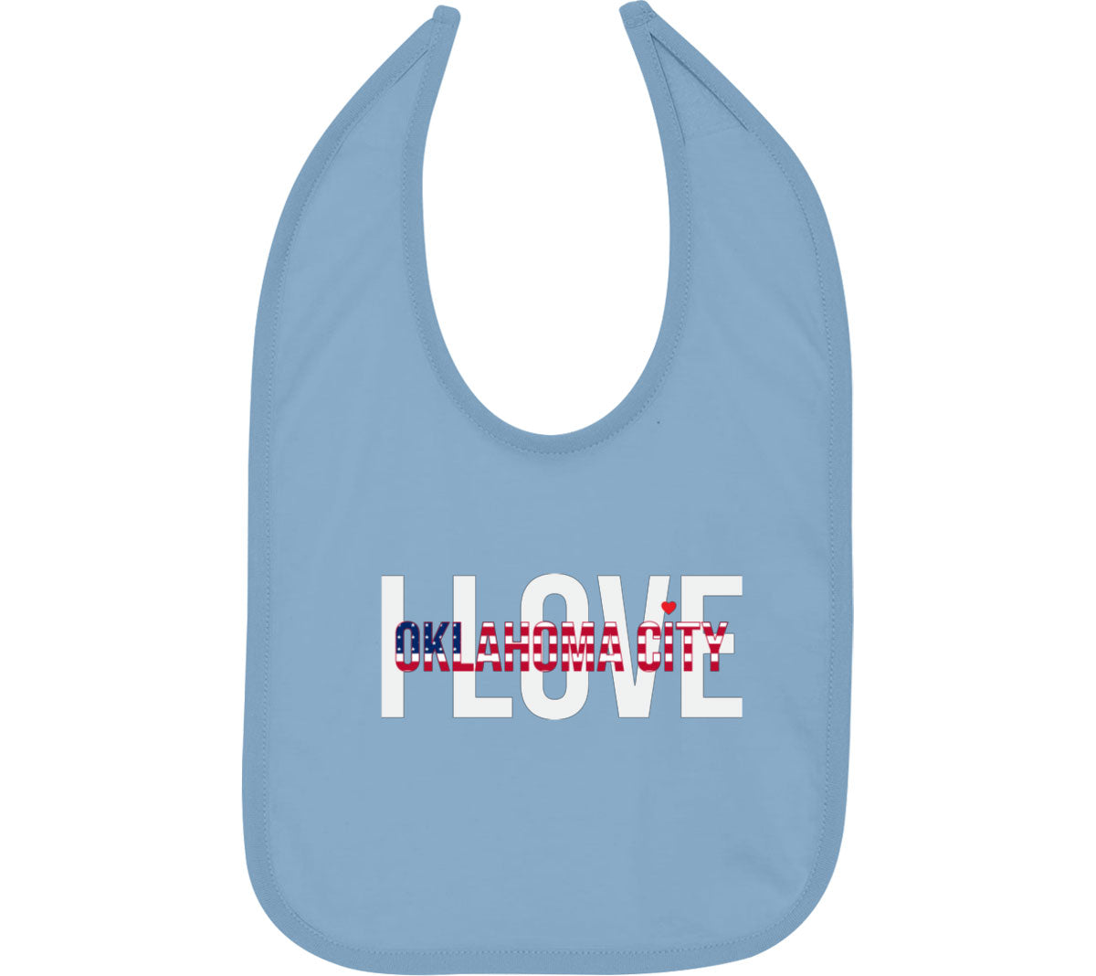I Love Oklahoma City Baby Bib