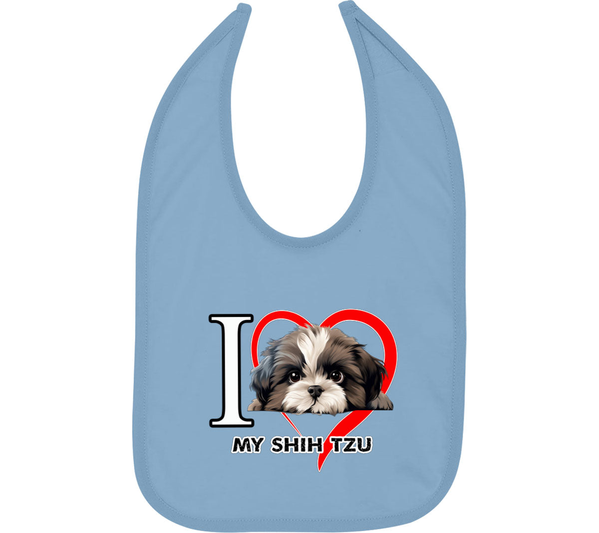 I Love My Shihtzu Dog Baby Bib