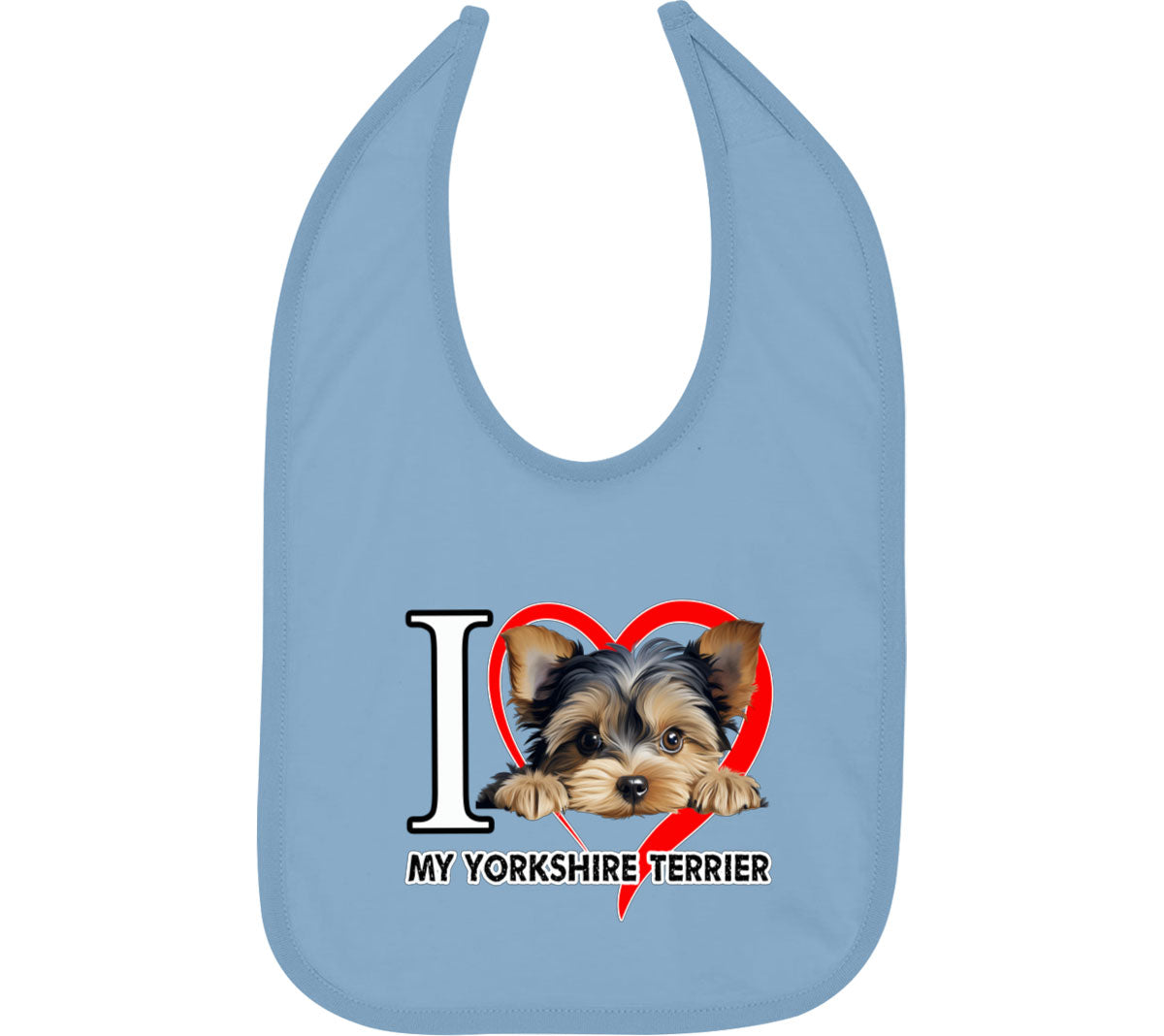 I Love My Yorkshire Terrier Dog  Baby Bib