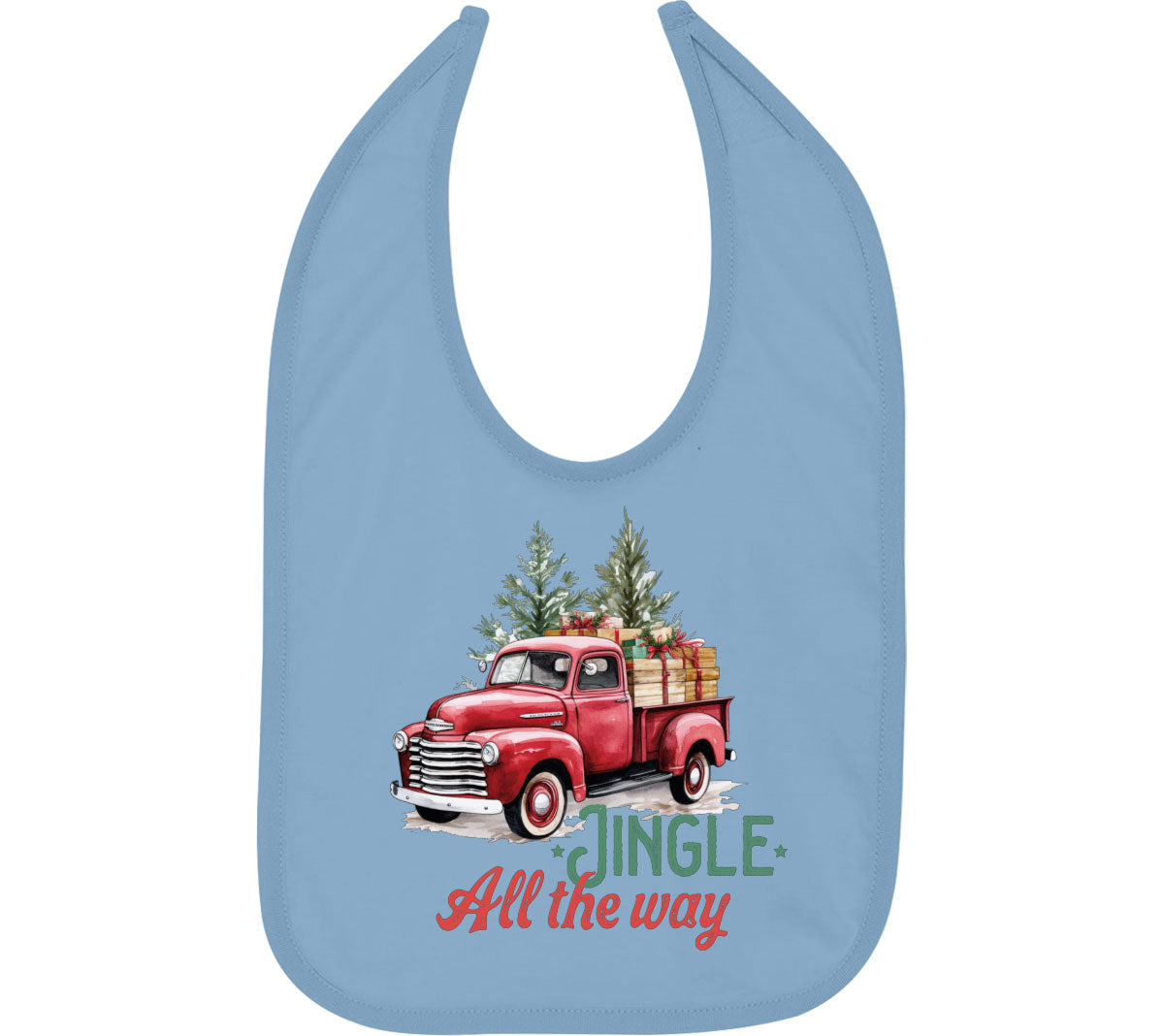 Jingle All the Way Christmas Baby Bib