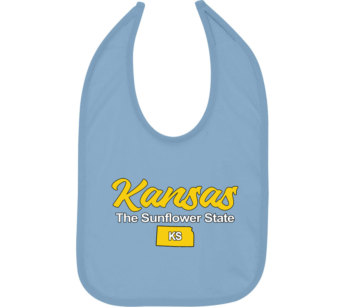 Kansas The Sunflower State Baby Bib